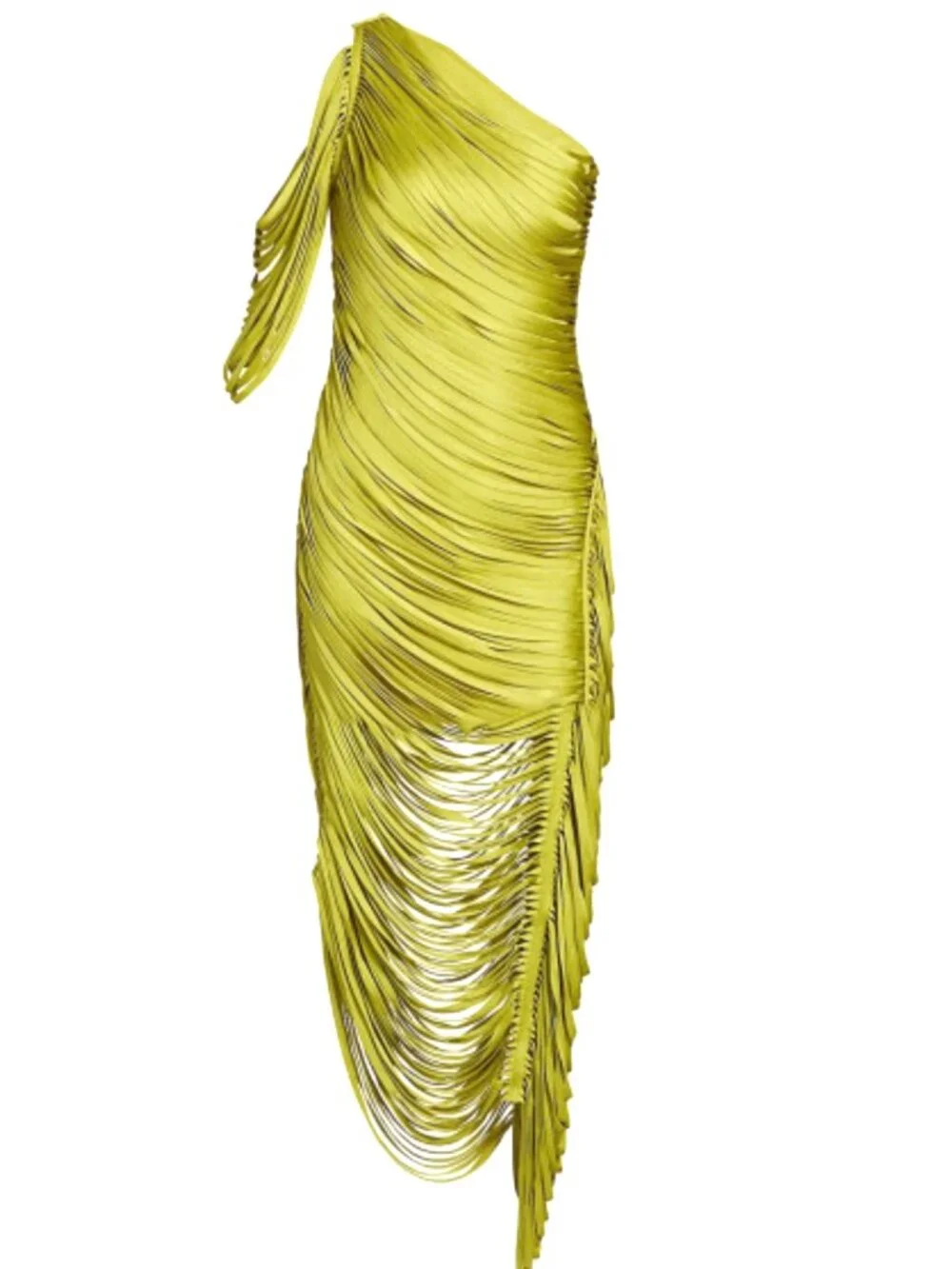 CULT GAIA Women's Sona One-Shoulder Draped Fringe Dress Size S NEW - Picture 4 of 16